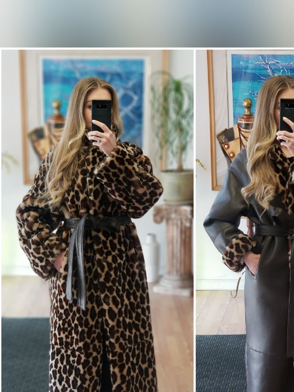 $2795 Reversible Shearling Coat - Picture 3 of 8
